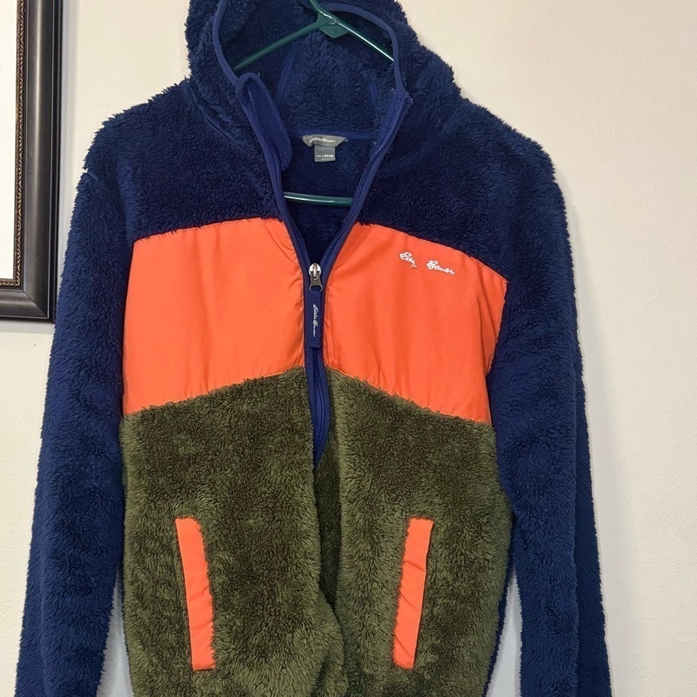 Eddie Bauer Fleece Jacket - Navy, Orange, Olive